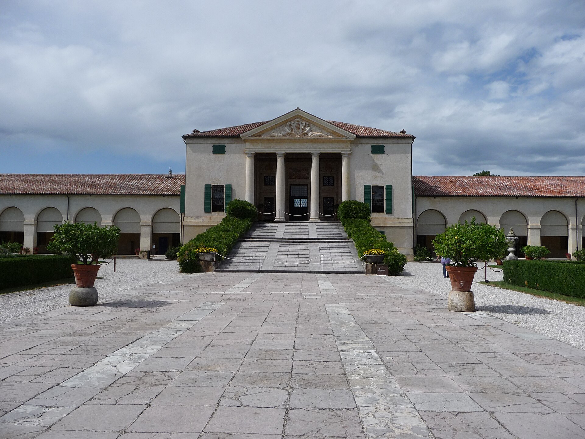 La facciata palladiana di Villa Emo a Fanzolo di Vedelago, nel Trevigiano